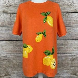Quacker Factory Lemon Sweater - L